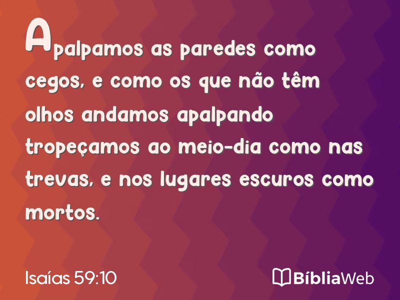 Isaías 59:10 em imagem para compartilhar