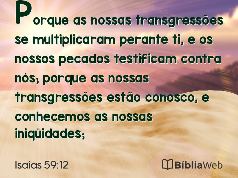 Isaías 59:12 em imagem para compartilhar