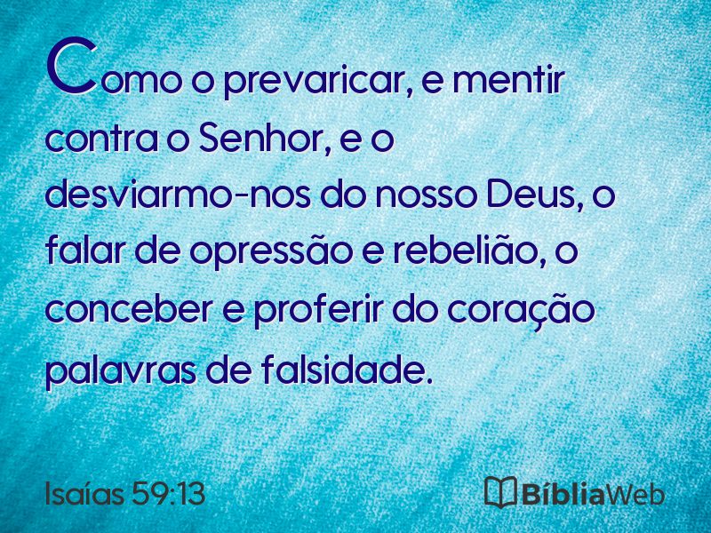 Isaías 59:13 em imagem para compartilhar