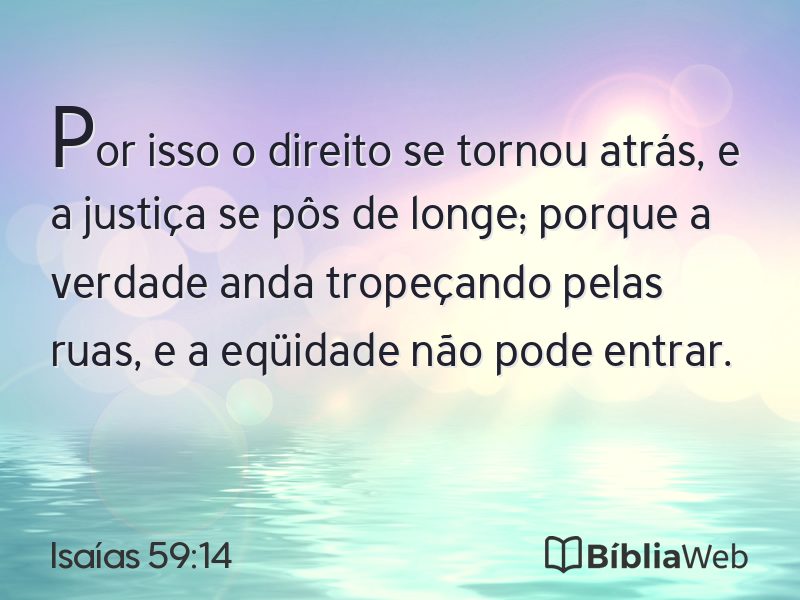 Isaías 59:14 em imagem para compartilhar