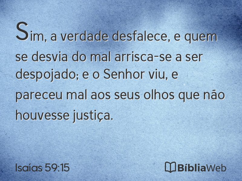Isaías 59:15 em imagem para compartilhar