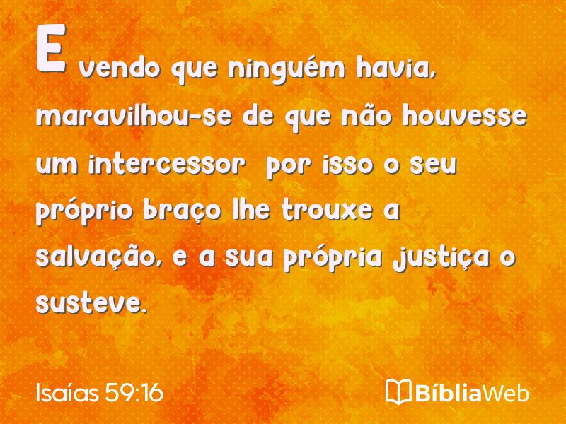 Isaías 59:16 em imagem para compartilhar