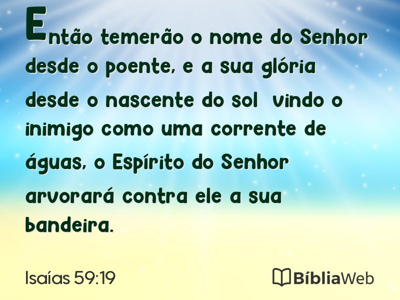 Isaías 59:19 em imagem para compartilhar