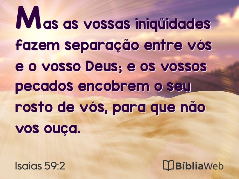 Isaías 59:2 em imagem para compartilhar