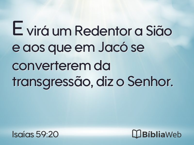 Isaías 59:20 em imagem para compartilhar