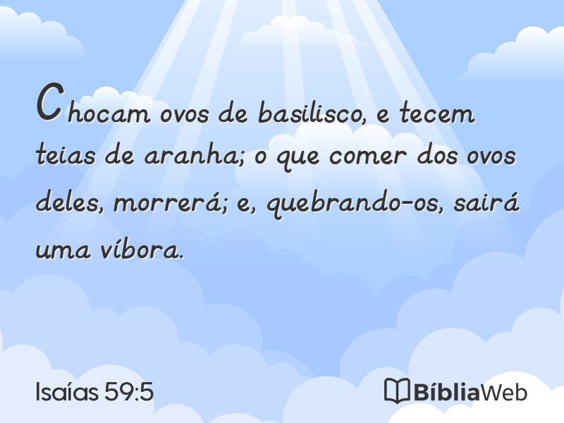 Isaías 59:5 em imagem para compartilhar