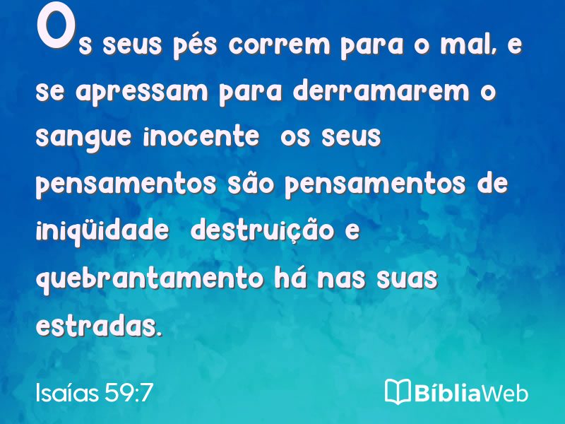 Isaías 59:7 em imagem para compartilhar