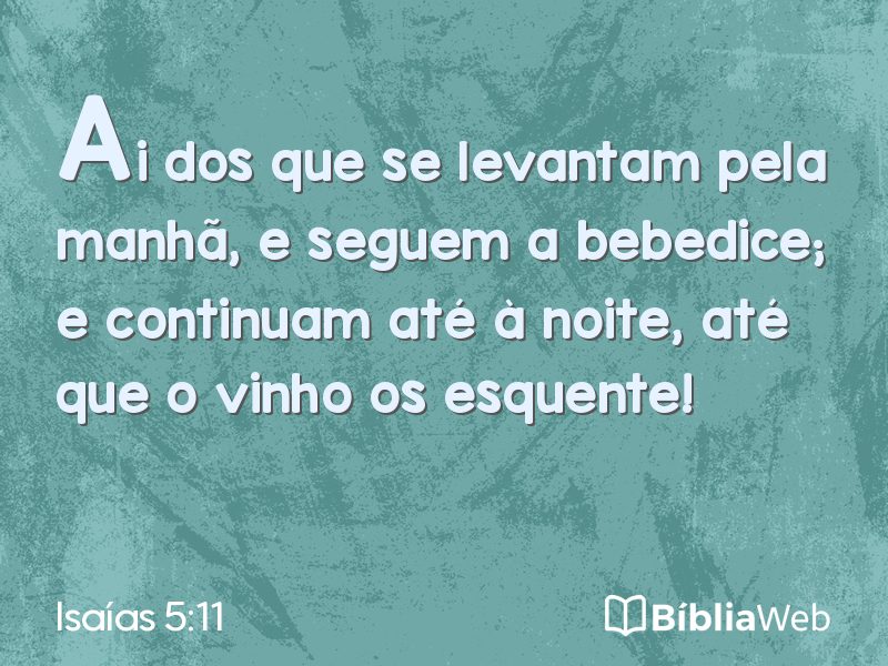 Isaías 5:11 em imagem para compartilhar