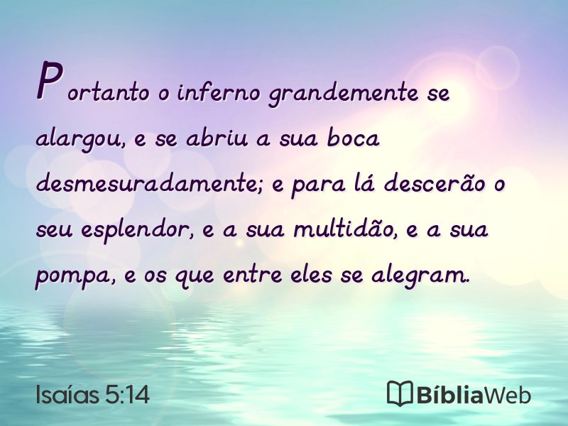 Isaías 5:14 em imagem para compartilhar