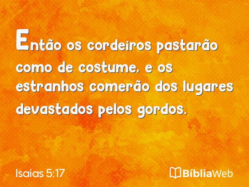 Isaías 5:17 em imagem para compartilhar