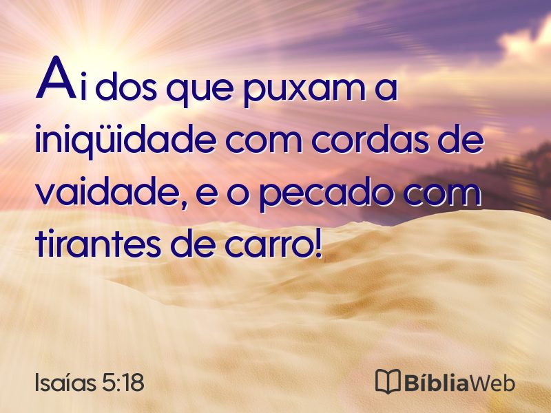 Isaías 5:18 em imagem para compartilhar