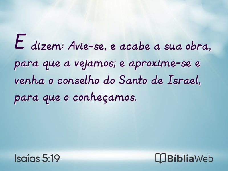 Isaías 5:19 em imagem para compartilhar