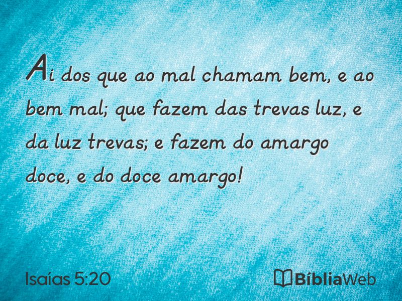 Isaías 5:20 em imagem para compartilhar