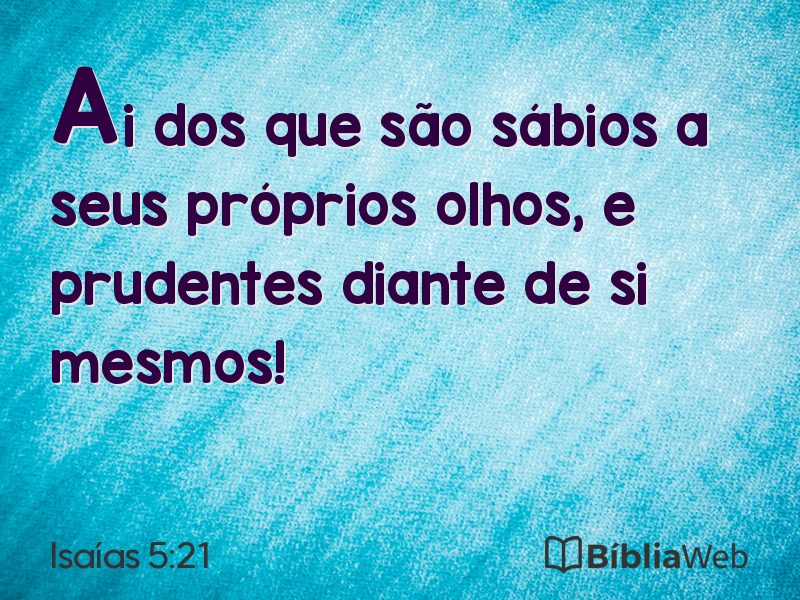 Isaías 5:21 em imagem para compartilhar