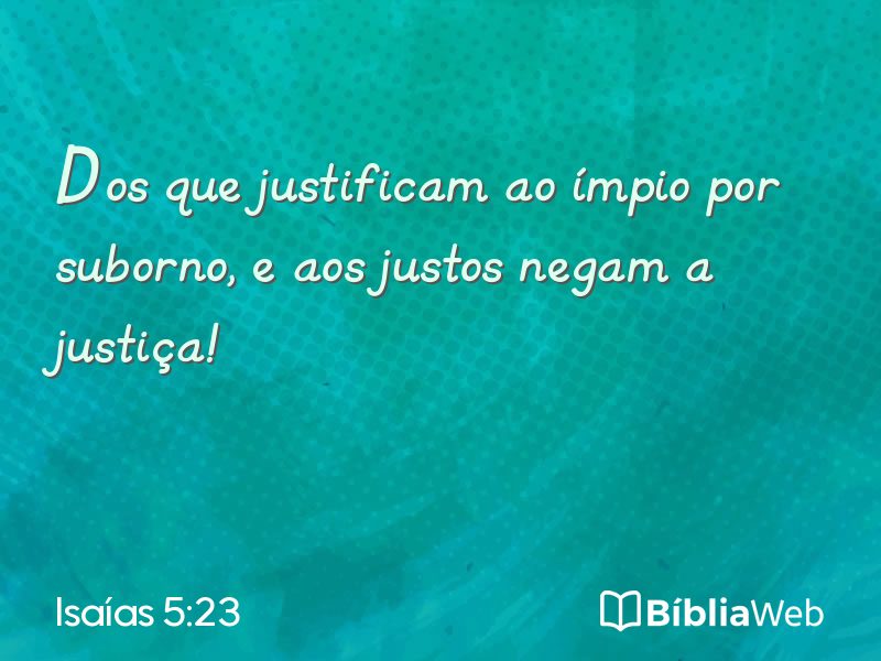 Isaías 5:23 em imagem para compartilhar
