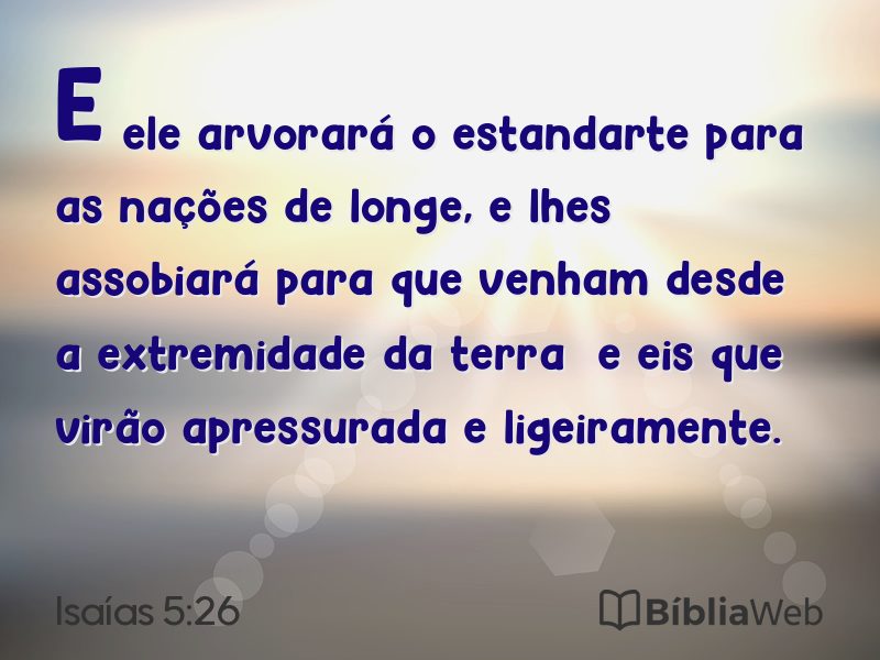 Isaías 5:26 em imagem para compartilhar