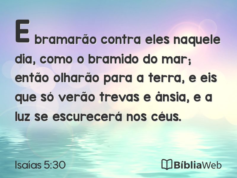 Isaías 5:30 em imagem para compartilhar