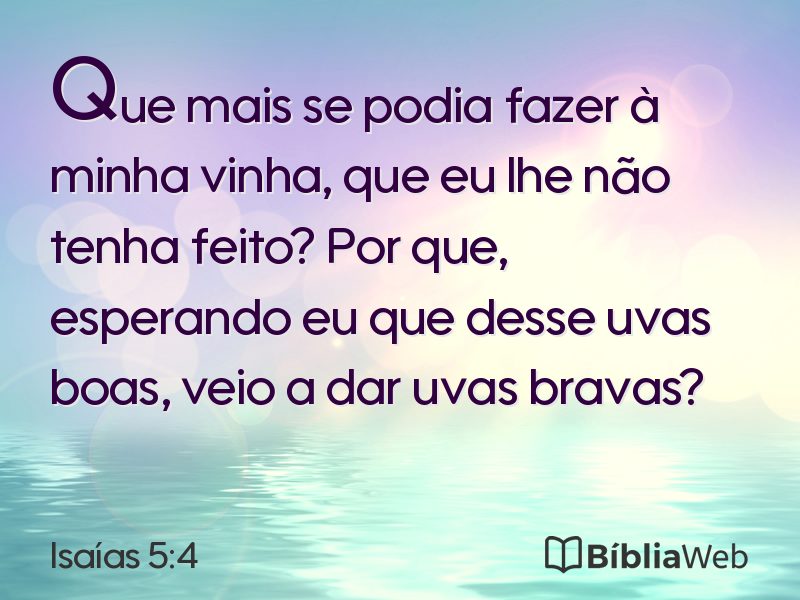 Isaías 5:4 em imagem para compartilhar