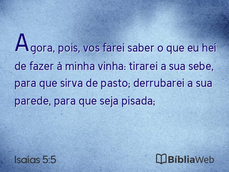 Isaías 5:5 em imagem para compartilhar