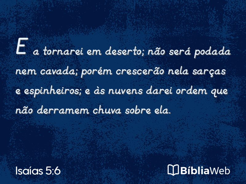 Isaías 5:6 em imagem para compartilhar