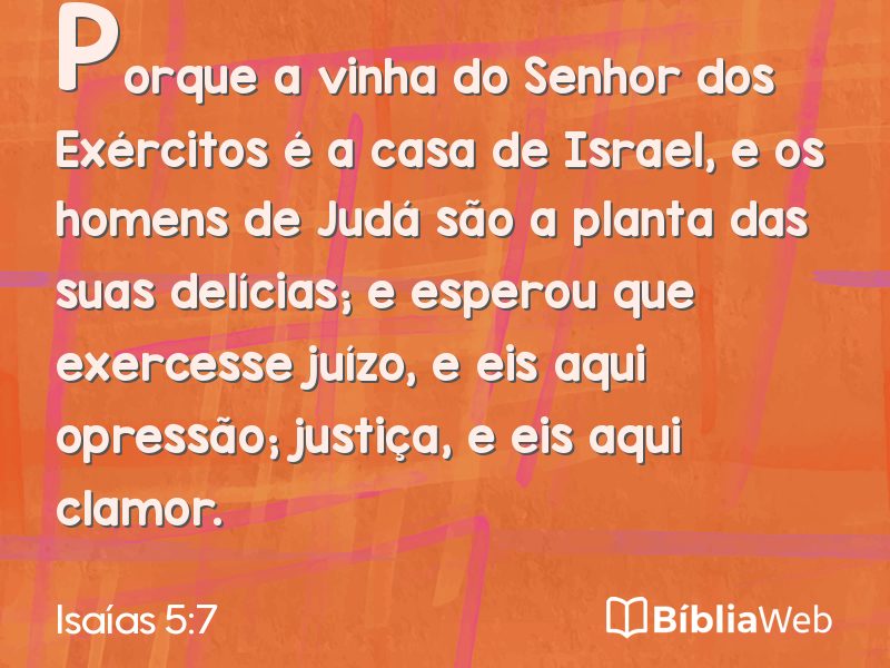 Isaías 5:7 em imagem para compartilhar