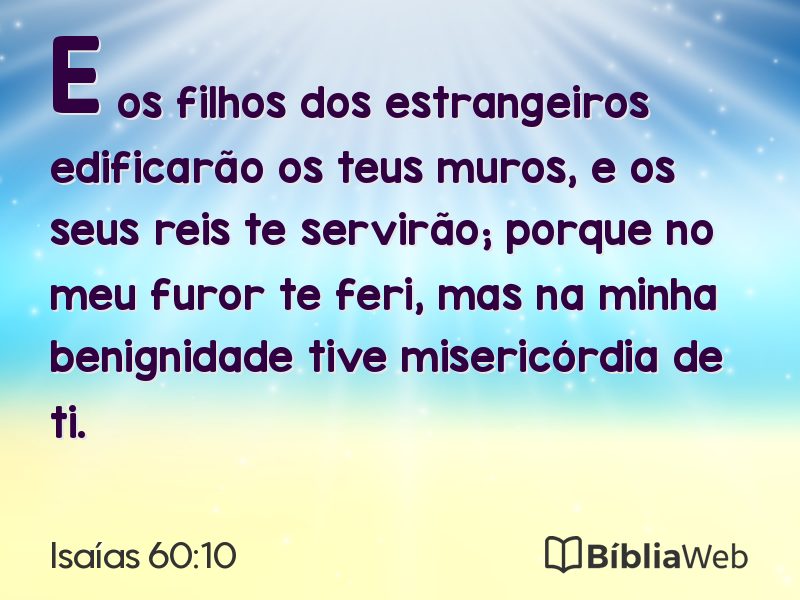 Isaías 60:10 em imagem para compartilhar