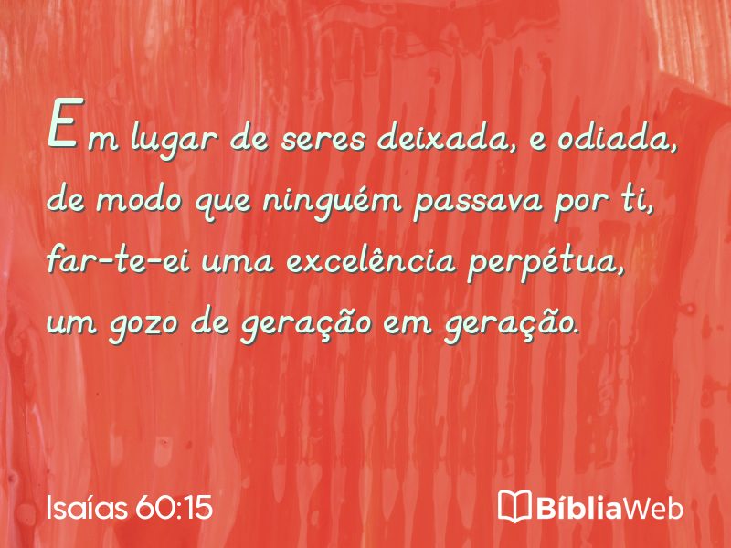 Isaías 60:15 em imagem para compartilhar