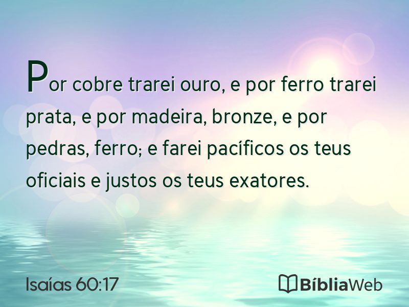 Isaías 60:17 em imagem para compartilhar