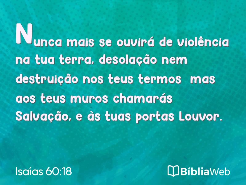 Isaías 60:18 em imagem para compartilhar