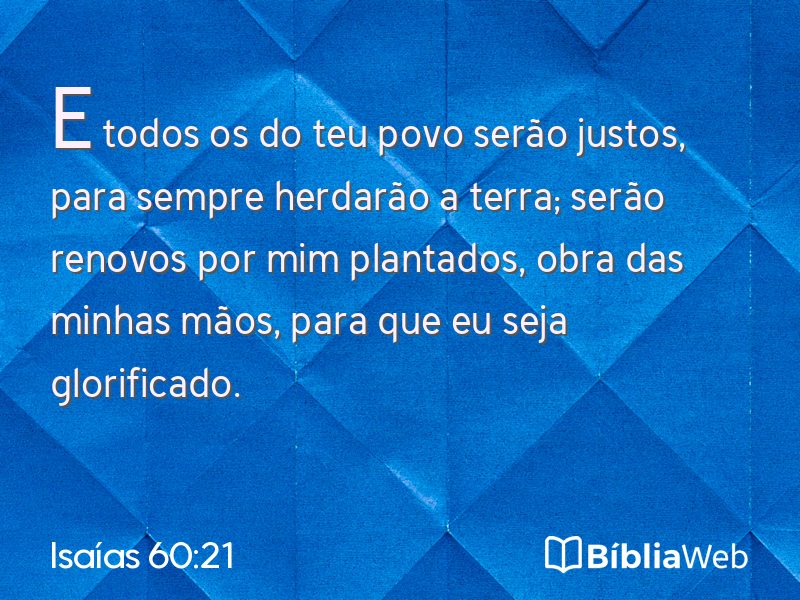 Isaías 60:21 em imagem para compartilhar