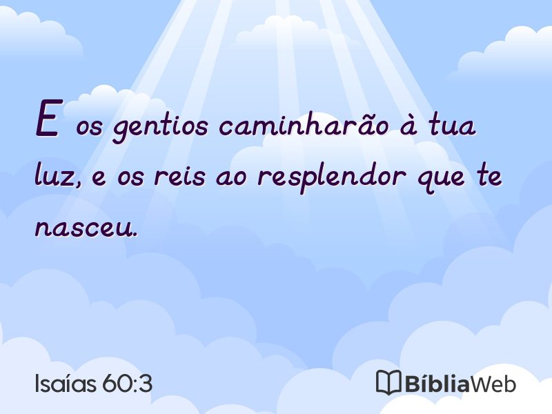 Isaías 60:3 em imagem para compartilhar