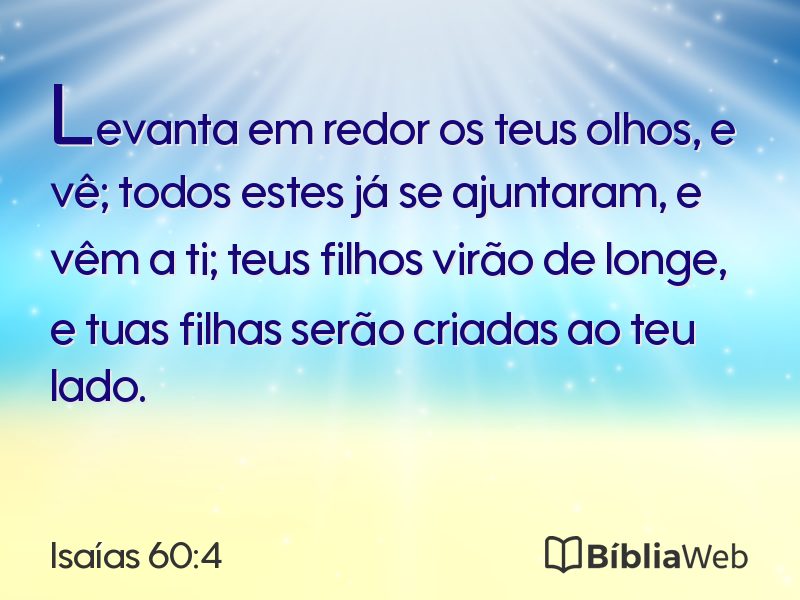 Isaías 60:4 em imagem para compartilhar