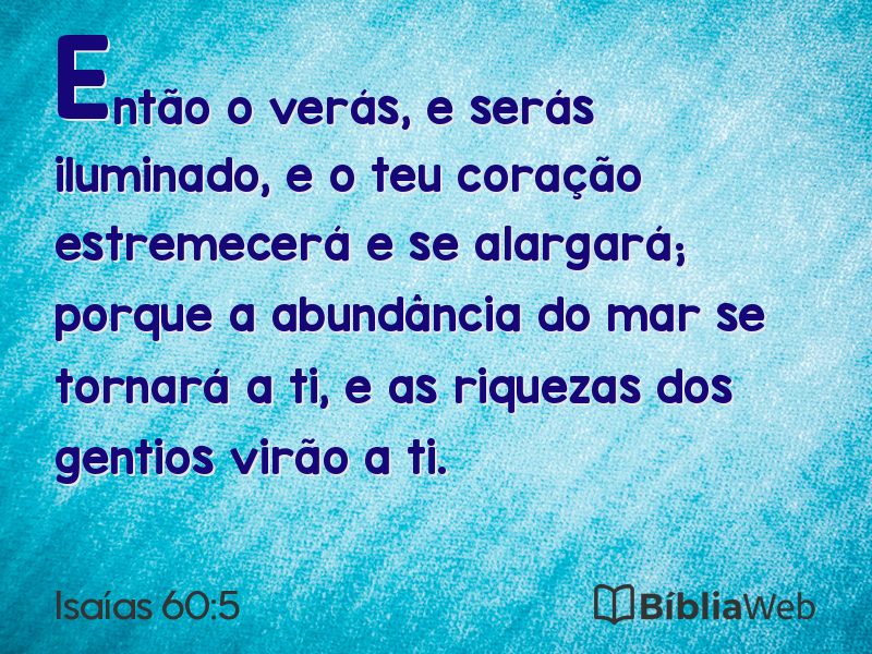 Isaías 60:5 em imagem para compartilhar