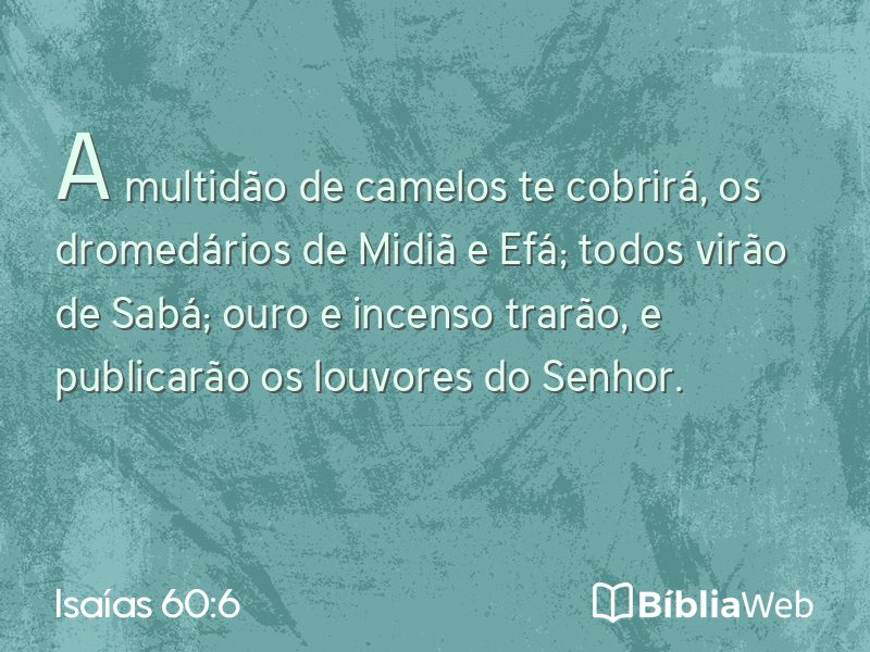 Isaías 60:6 em imagem para compartilhar