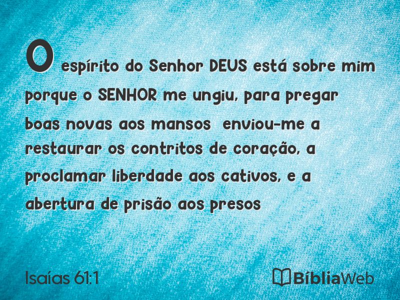 Isaías 61:1 em imagem para compartilhar
