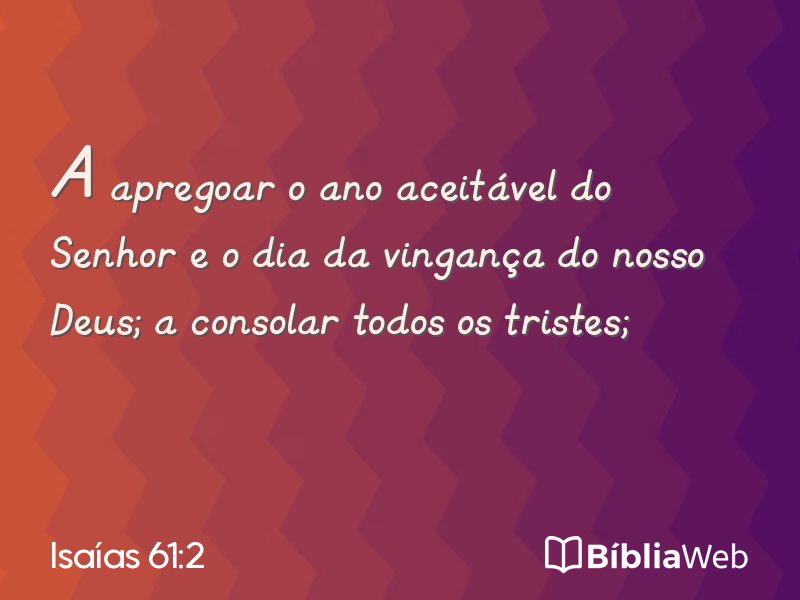 Isaías 61:2 em imagem para compartilhar