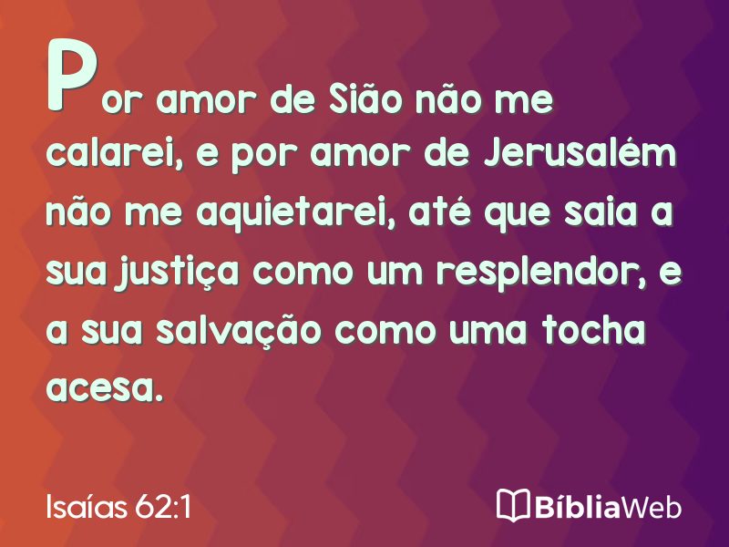 Isaías 62:1 em imagem para compartilhar
