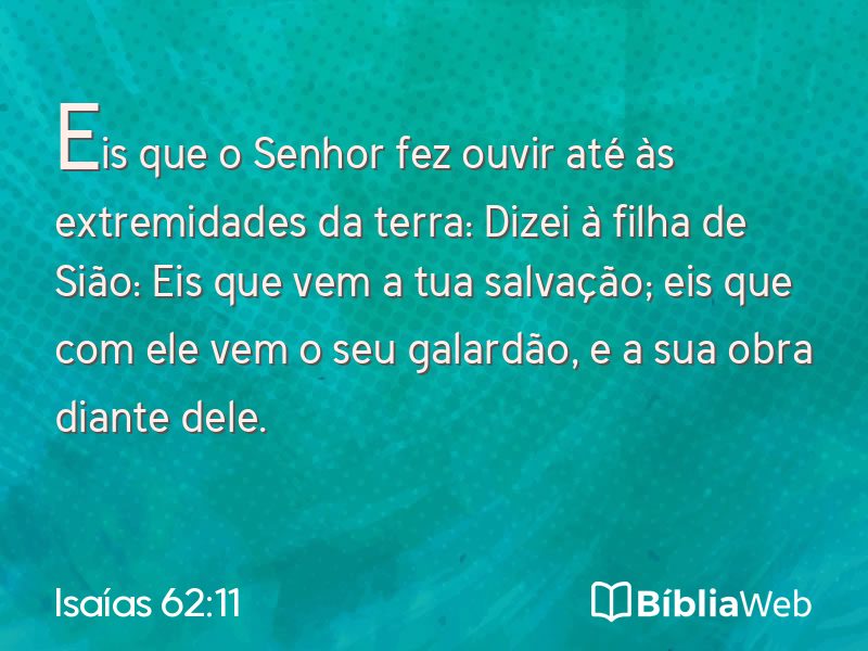 Isaías 62:11 em imagem para compartilhar
