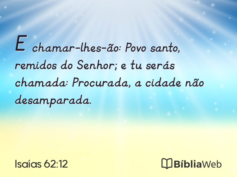 Isaías 62:12 em imagem para compartilhar