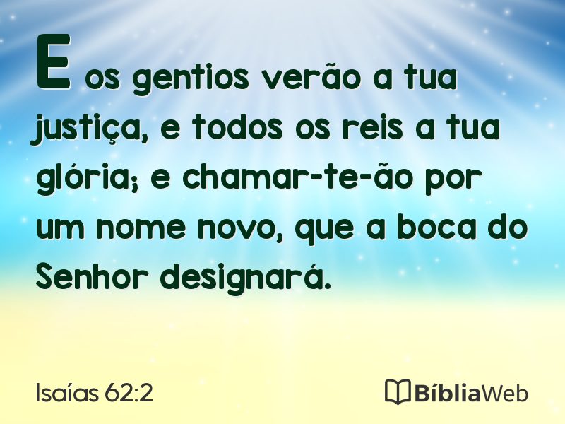 Isaías 62:2 em imagem para compartilhar