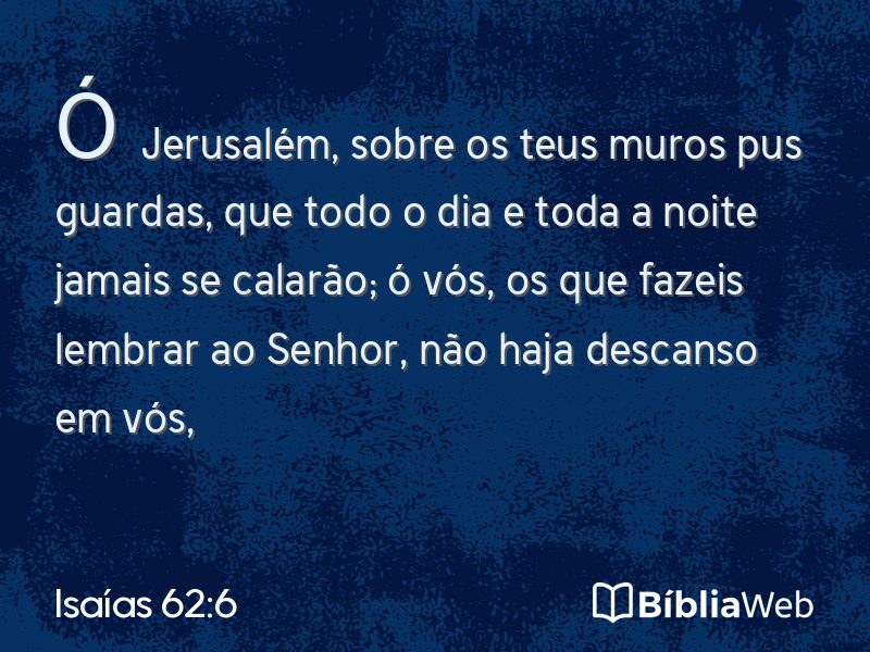Isaías 62:6 em imagem para compartilhar