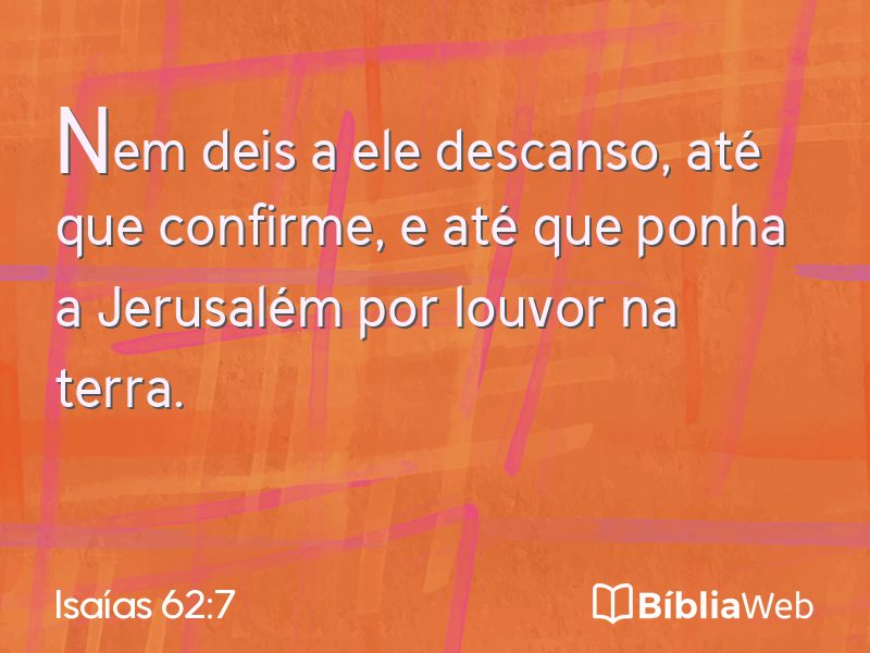Isaías 62:7 em imagem para compartilhar