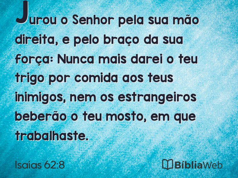 Isaías 62:8 em imagem para compartilhar