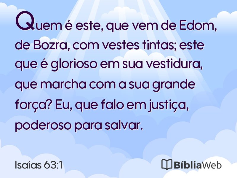 Isaías 63:1 em imagem para compartilhar