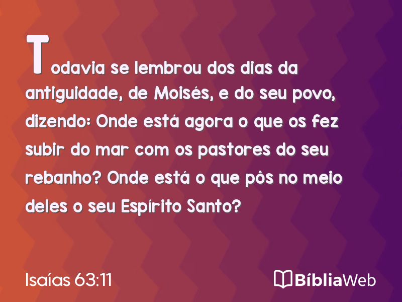 Isaías 63:11 em imagem para compartilhar