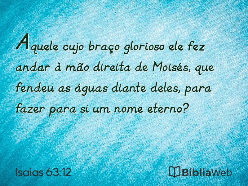 Isaías 63:12 em imagem para compartilhar