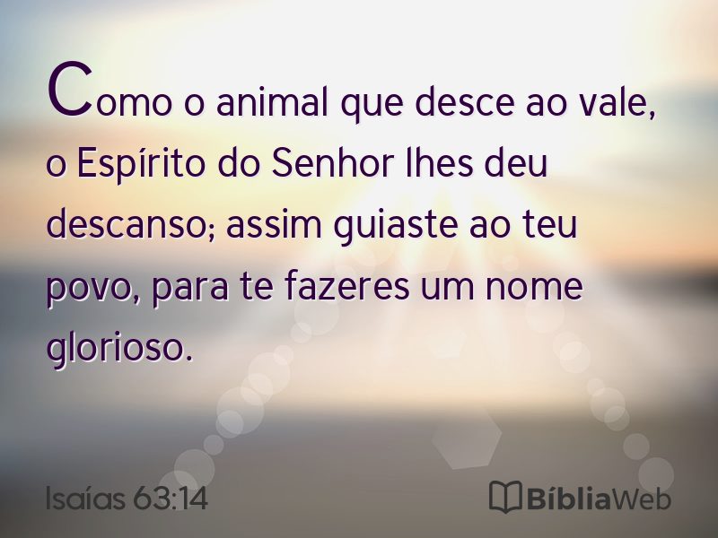 Isaías 63:14 em imagem para compartilhar