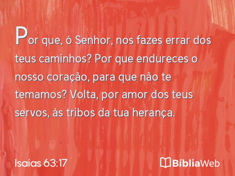 Isaías 63:17 em imagem para compartilhar