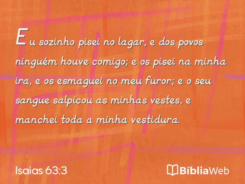 Isaías 63:3 em imagem para compartilhar