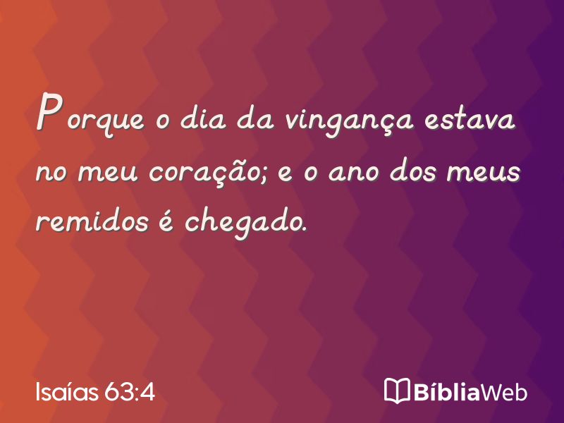 Isaías 63:4 em imagem para compartilhar